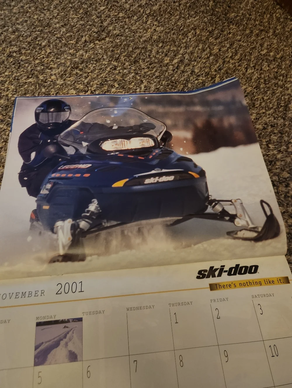 2001 - 2002 Ski-Doo Bombardier Snowmobile Calendar